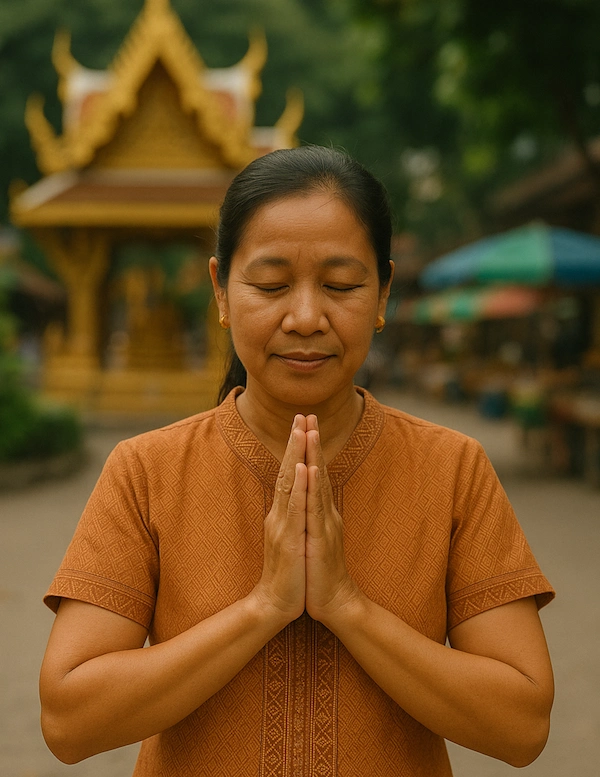 Thai woman doing the wai
