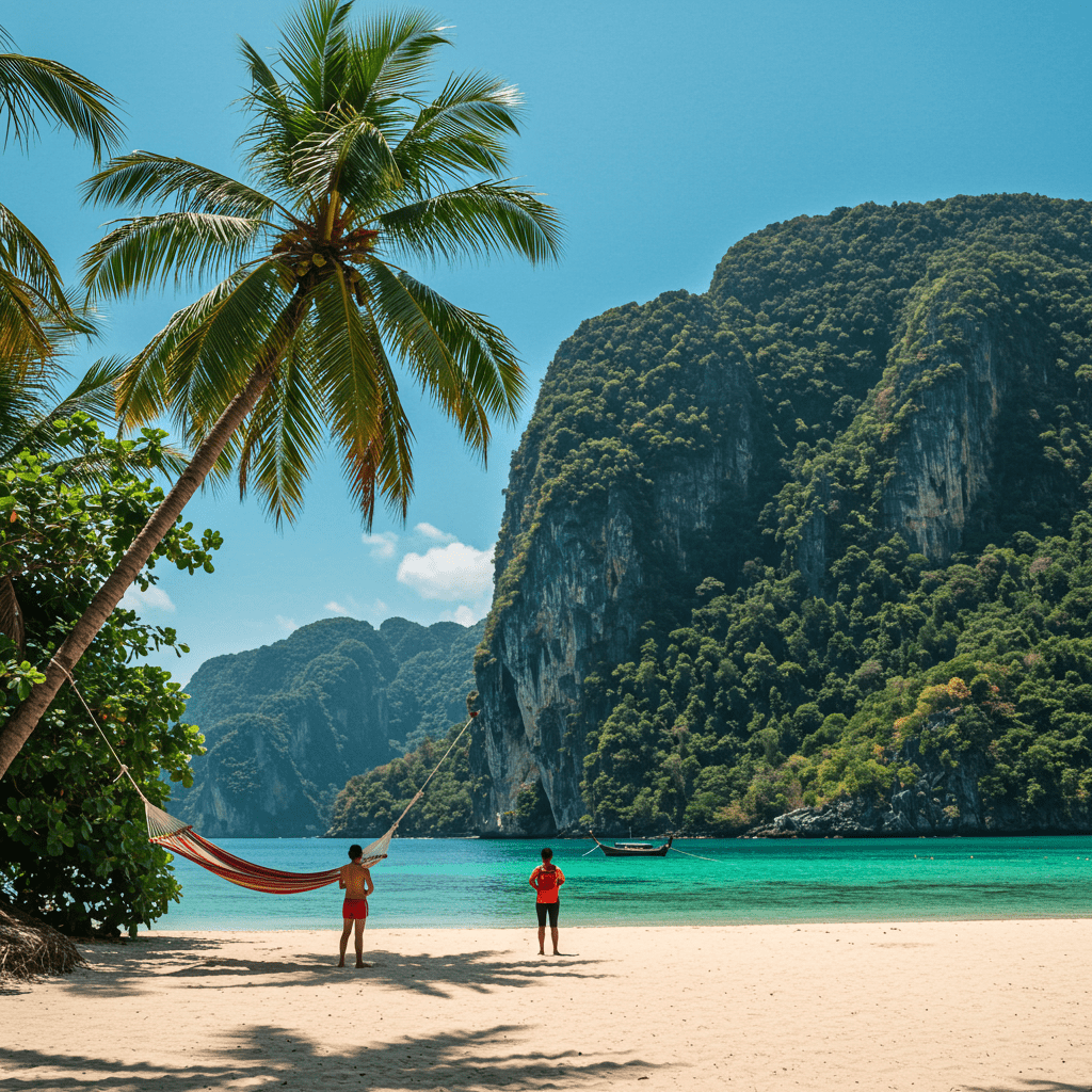 Picture of a white beach