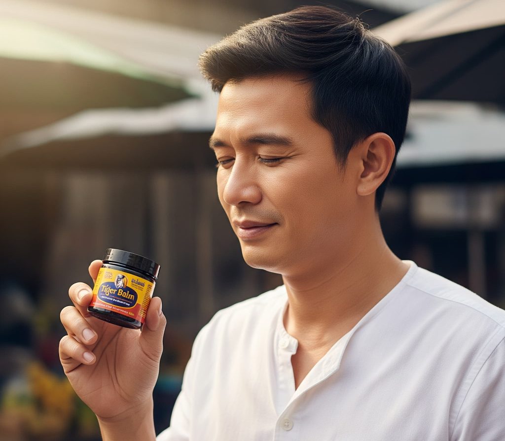 Man with a tiger balm