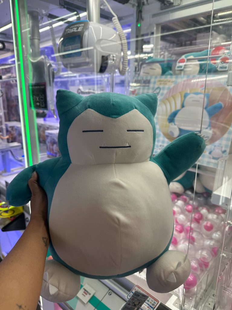 I won a Snorlax plushie during my last trip!