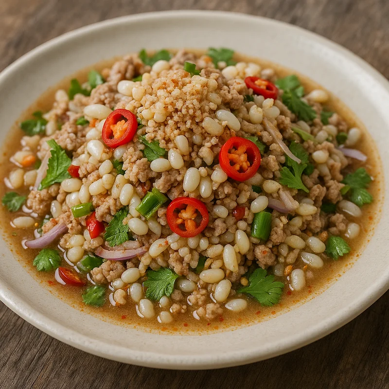 Larb Mote Daeng (Red Ant Egg Salad)