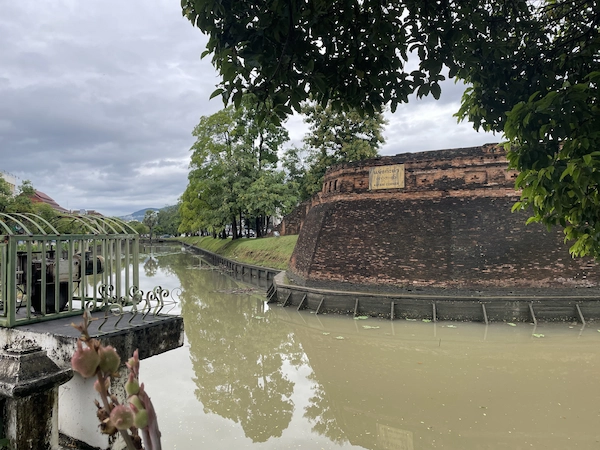 The moat around Old City Square, Chiang Mai