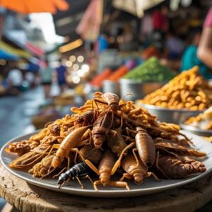 Fried insects