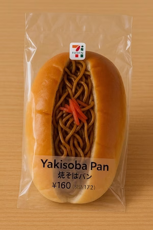 Photo of a Yakisoba Pan from 7-eleven in Japan