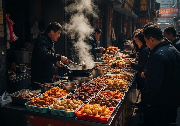 A market scene in China
