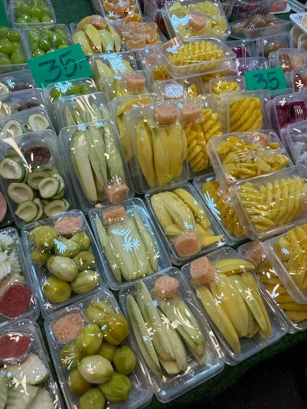 Cheap tropical fruits at Hua Hin night market