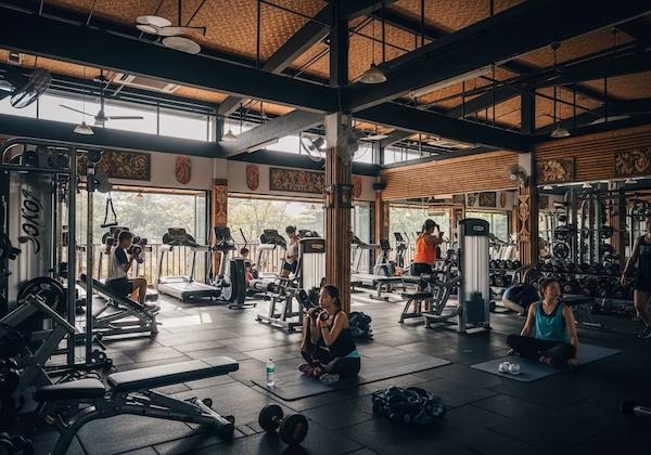Inside a gym in Chiang Mai