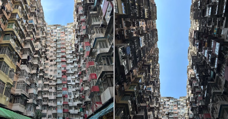 Key angles by the courtyard of Monster Buildings