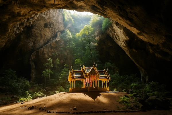 inside Phraya Nakhon Cave