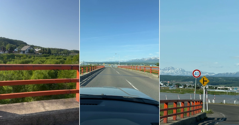 Beautiful views from car of the countryside in Furnao.