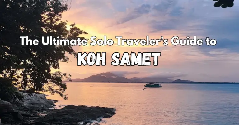 A view of a beautiful beach at sunset on Koh Samet, Thailand