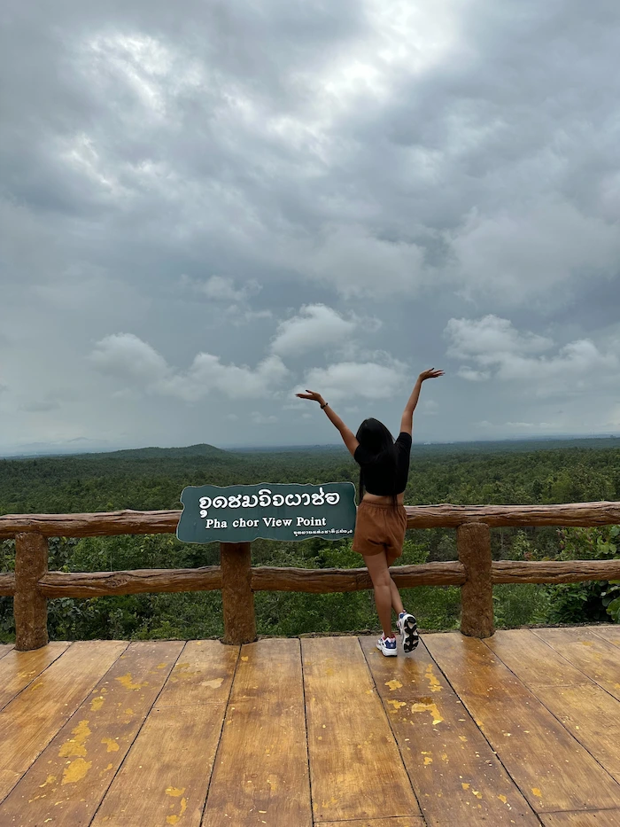Pha Chor viewpoint on a cloudy day
