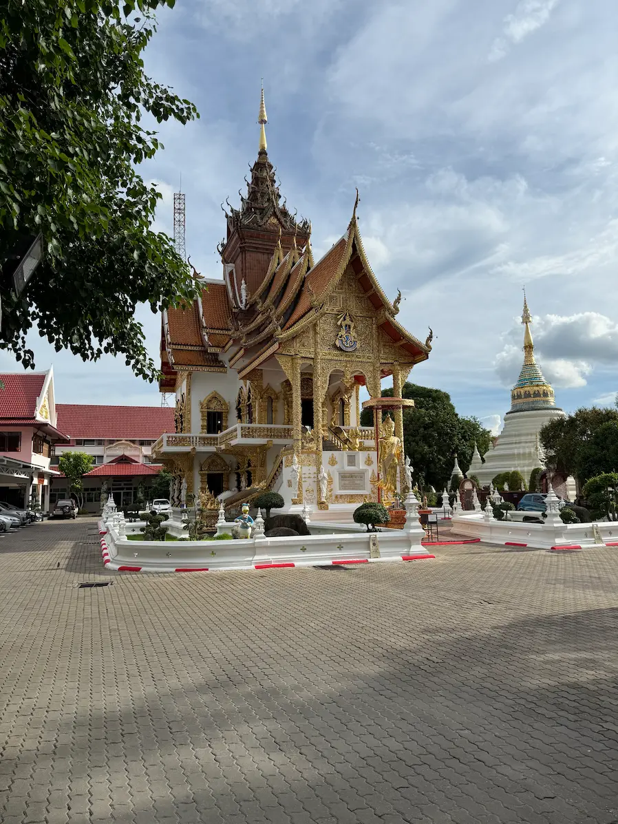 Ornate Lanna-style Buddhist temple in Chiang Mai